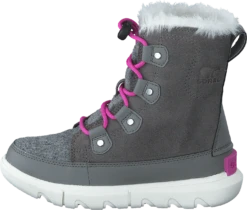 Youth Sorel Explorer Lace Wp Quarry, Bright Lavender