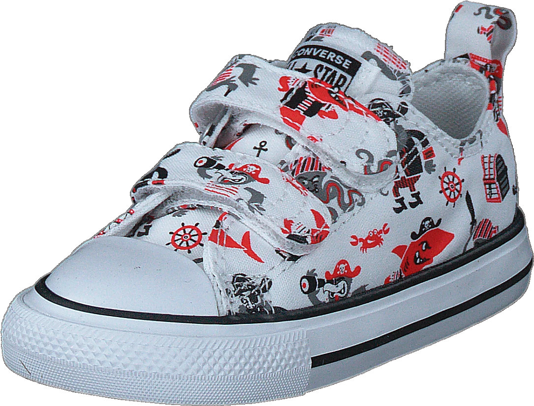 Converse Chuck Taylor All Star 2v Pirat 102-white/university Red/black 3 Converse Chuck Taylor All Star 2v Pirat 102-white/university Red/black - Image 3