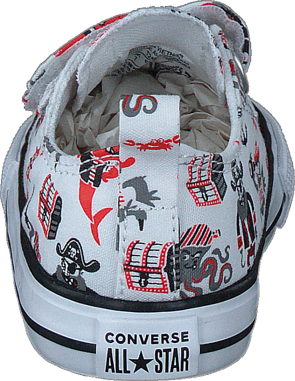 Converse Chuck Taylor All Star 2v Pirat 102-white/university Red/black 5 Converse Chuck Taylor All Star 2v Pirat 102-white/university Red/black - Image 5
