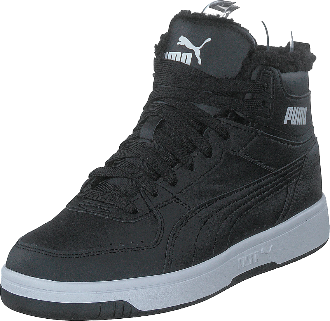 Puma Rebound Joy Fur Jr Puma Black-puma White 3 Puma Rebound Joy Fur Jr Puma Black-puma White - Image 3