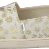 Toms Classic Alp Foil Floral Blooms Natural Gold